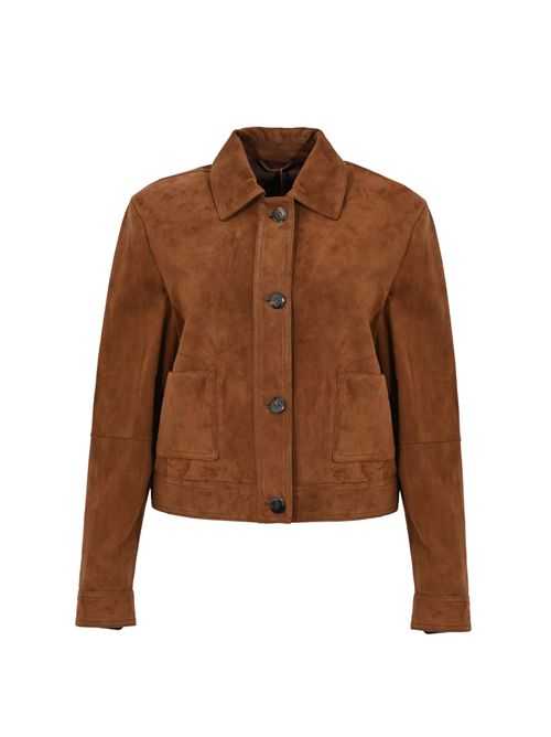 Giacca boxy MSTBAIA in pelle scamosciata MAX MARA STUDIO | 2616441021600002